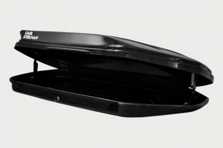 Автобокс Carl Steelman AVANGARD 2000*850*360* черный карбон с двухсторонним открытием + еврокрепление "краб" (об. 430л) от магазина ФаркопРос